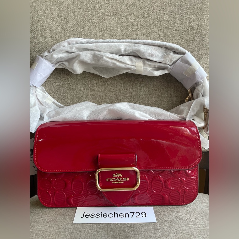 NWT！Coach Morgan Shoulder Bag In Signature Leather（CV399）